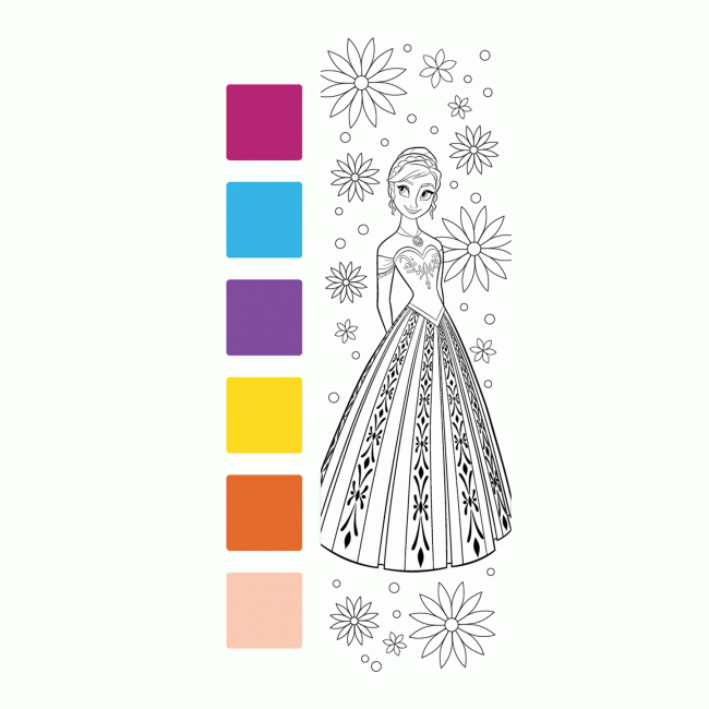 FROZEN สมุดภาพระบายสีแบบพกพา SISTER, YOU ARE  AMAZING + สีน้ำและพู่กัน